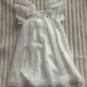 Baby GAP White Dress with Multicolor Star